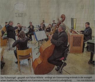 Einweihung der neuen Truhenorgel am Ostersonntag 2019.