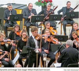 Dynamik und Energie: Solo-Geiger William Khailo beim Konzert.Foto: Holm Wolschendorf.