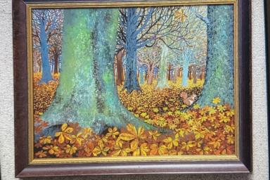 Herbstwald 1. Bild hinter Glas von Ilse Bollacher-Paret