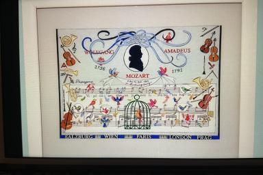 Mozart in Ludwigsburg. Bild hinter Glas von Ilse Bollacher-Paret